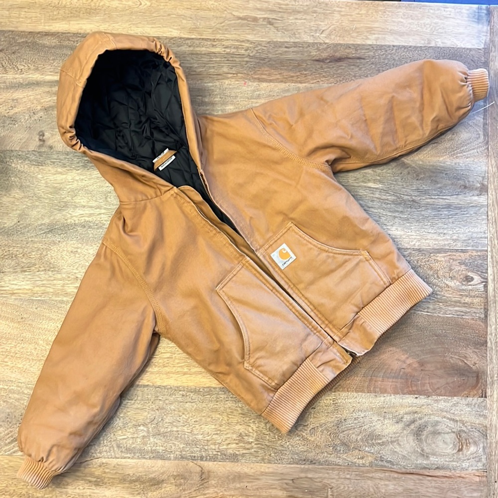 Carhartt Boys' Youth Canvas Insulated Hooded Active Jacket